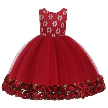 Božič Princesa Dekleta Obleko Za Maturantski Večer Stranka Kostum Najstniška Dekleta, Otroci Obleke, Poročni Obleki Deklica Rdeči Obleki