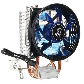 LED-CPU Hladilnik za Hlajenje Računalnika Fan Tih Ventilator Hladilnika Baker Heatsink za Intel Socket LGA1156/1155/775 AMD AM3 120x90x62mm