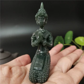 Meditacija Kip Bude na Tajskem, Buda Skulpture Figurice umetnih Jade Kamniti Okras Za Dom Vrt Vaza Dekoracijo