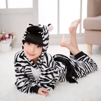 Anime Zebra Cosplay Kostum Otroci Kigurumis Fant Dekle Spanja Obleko Za Noč Čarovnic Festival Stranka Živali Onesies