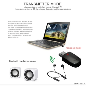 Tebe Bluetooth 5.0 Sprejemnik Oddajnik 3 V 1 Mini Stereo AUX RCA 3,5 mm Priključek USB, Avdio Brezžični Adapter Za TV PC Avto Slušalke