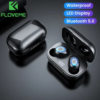 FLOVEME Brezžično Slušalko Bluetooth Slušalke Slušalke HD Stereo Brezžično Brezžično Smart Phone Stereo Zvok Čepkov Dual