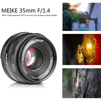 Meike 35mm f1.4 Velike Zaslonke, Ročno Ostrenje objektiva za Panasonic Olympus M4/3 /za Fuji X-mount EM10 EM5 EM1 EP5 EPL3 z APS-C