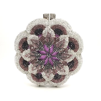 Najnovejši Poročne stranka torbici ženske večer stranka torbico, modni diamanti poroko kristalno sklopke elegantno cvet kristalno torbice