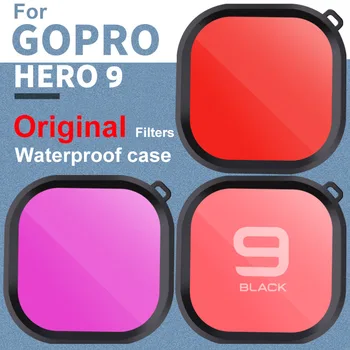 Za Gopro Hero 9 Black original Vodotesno Ohišje Primeru Potapljanje Filter za Objektiv Podvodni Zaščitni Lupini Polje go pro 9 Pribor