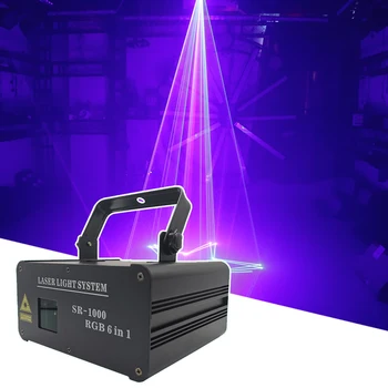 600MW 1W 1.5 W RGB Animacija Laserski Projektor DMX512 Optičnega DJ Disco Party Počitnice Razsvetljavo Učinek Vzorec Lasersko Svetlobo