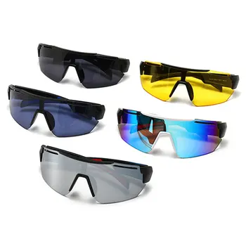 2021 Moda Prevelik Enem Kosu sončna Očala Moški Ženske Trendy Rimless Velik Okvir sončne Očala za Športe na Prostem Vožnje Očala UV400