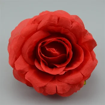 100 kozarcev 9 cm Velike Umetne Rose Cvet Glave Za Dom Poročno Dekoracijo DIY Venec Darilo Polje Scrapbooking Big Svile Cvetja