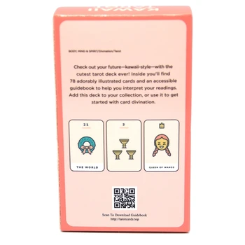 Kawaii Tarot 78 Kartice Krovom Čarobno in Srčkan Polni angleški Oracle Kartico Tarot Karte, družabne Igre Čarovnice materiala za Oltar