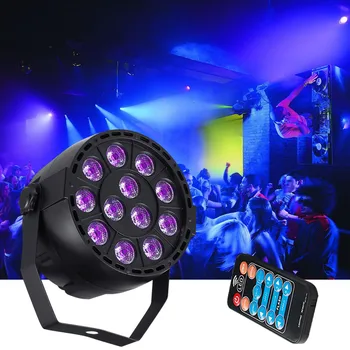 36W UV LED Stopnji Svetlobe, Zvoka Aktivno 12 Led Auto DMX Ultravijolično Strobe Par Črni Luči Za luč Disco DJ Projektor Stranka