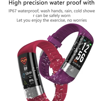 2020 Pametna Zapestnica Nepremočljiva Krvni Tlak PPG Fitnes Tracker Gledajo Moški Ženske Srčni utrip Smartband Pedometer Smart Manžeta