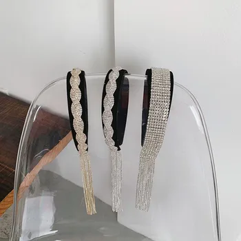 Resast nosorogovo glavo modni dodatki za lase ženske kovinsko retro pleteni twist široko roba hairbands divje lase band pokrivala