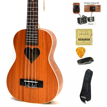 21 palčni Ukelele Sopran majhne kitaro 4 string Havajih Električni ukulele Akustični guitare ljubeče srce vzorec Cavaquinho gitar