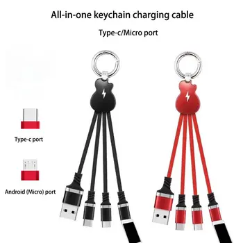 Usb kratek kabel za polnjenje za samsung s10 s20 keychain tip c polnjenje žice za huawei p30 mikro osvetlitev polnjenje linija za oppo