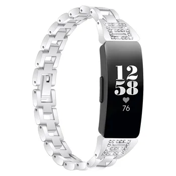 Zamenjava Diamantov iz Nerjavečega Jekla Watch Band Za Fitbit Navdih/Navdih HR Hitro Sprostitev Zapestnica SmartWatch Dodatki
