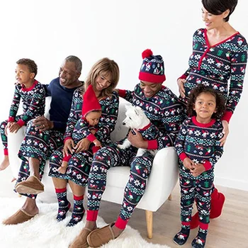 2020 Družino Božični Pižamo Set Print Odrasle Ženske, Otroci Božič Družinski Ujemanje Oblačila Družino Sleepwear Družino Videz Oblačila