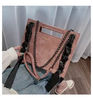 Elegantno Femael Tote vrečko 2019 Moda New Visoke Kakovosti PU Usnja Ženske Oblikovalec Torbici Verige Ramenski Trak Messenger Bag