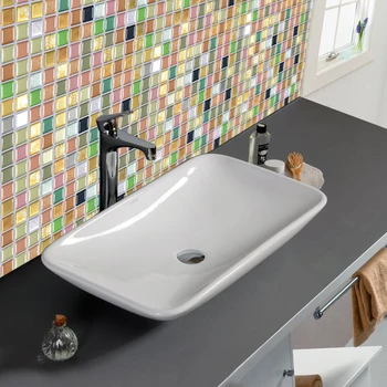 10pcs/veliko 3D Mozaik Ploščice Nalepke Za Kuhinjo Kopalnica Wall Decor Nalepke samolepilni DIY Ozadje Nepremočljiva Dnevna Soba Decal
