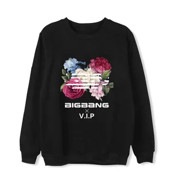 KPOP BIGBANG ženska Majica Cvet Cesti Ablum Puloverju sweatshirts D-LITE Ime Pismo Vrhovi Novo za dekleta