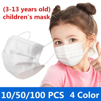 Roza Bela 3 Plast Otrok Maska za Dihanje Razpoložljivi Fant Dekle Otroci Masko Anti-bakterijske Dustproof Zaščitne Maske za Zdravstveno Nego