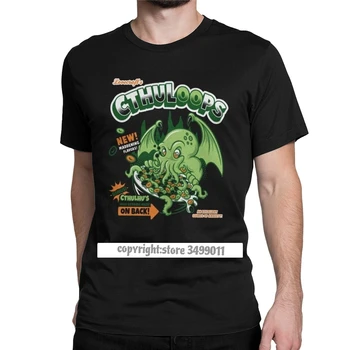 Cthuloops Vse Nove Okuse, Moški Tshirt Lovecraft Cthulhu Mythos Bombaž Vrhovi Novost Tee Shirt Harajuku Tee Majica za Moške
