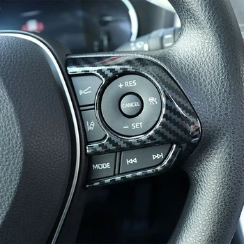 3pcs/Nastavite Volan Trim Kritje nalepke za Toyota RAV4 2019 2020 Dodatki iz Ogljikovih Vlaken avto nalepke Avto Styling Dekoracijo
