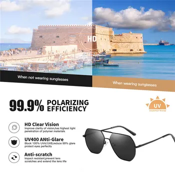 Moška sončna Očala Znamke Oblikovalec Moški Kvadratnih Polarizirana sončna Očala Moških, Classic, Retro HD Uv400 Visoke Kakovosti Drivier Očala 2020