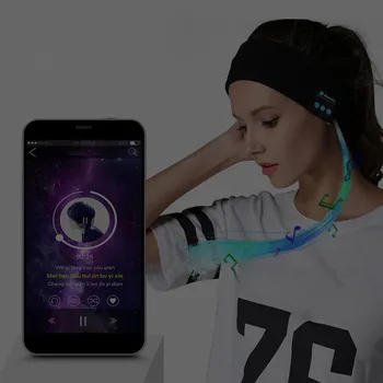 Brezžična Tehnologija Bluetooth Glasbe Telefon Joga Teče Dihanje Elastična Šport Sweatband Glavo Slušalke