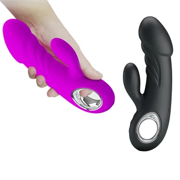 Dvojno Motorji Vibrator USB Vodotesen opozarjanje z vibriranjem Zajec G-spot Vibrator Vagine, Klitoris Stimulacije Dildo Massager z Potegnite Obroček