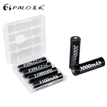 PALO 12pcs 1,2 v AA baterija za ponovno polnjenje 3000MAH 1,2 V NI-MH Baterije Nizke Self Discharger Baterije+8pcs AAA baterije bliskavico