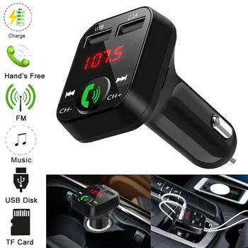 Avto Bluetooth 5.0 FM Oddajnik Brezžični Prostoročni Avdio Sprejemnik Samodejno MP3 Predvajalnik Dvojno USB Hitro Polnilnik Avto Dodatki
