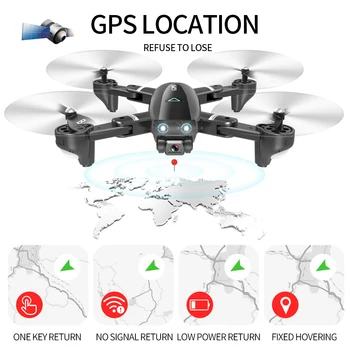 Nove GPS Brnenje S 4K Kamera Smart RC Quadcopter brezpilotna letala HD 1080P WIFI FPV Zložljive Off-Točka, ki Plujejo pod Fotografije, Video Dron Helikopter