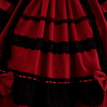 Vintage Gothic Bowknot Čipke Lolita Obleko Ženske Mozaik brez Rokavov Princesa Stranka Obleko Classic Aristokrat Lolita Obleko z1212