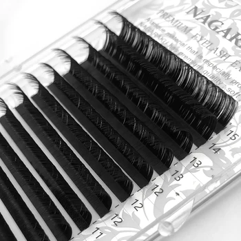 NAGARAKU Sintetičnih Mink Trepalnice Posameznih Trepalnic Maquiagem LC curl Mix 7-15 mm Ličila Naravno Mehko Visoko Kakovost Trepalnice