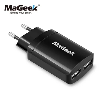 MaGeek 5V2.4A Dvojni Polnilnik USB Hitro Polnjenje Za Telefon, Prenosni Polnilec za iPhone Polnilec
