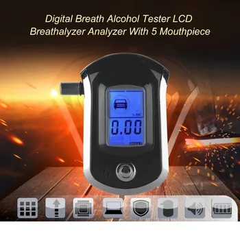 Policija LCD Zaslon Digitalna Dih Hiter Odziv Breathalyzer za Pijani Vozniki alcotester z 6/21 Ustniki dfdf