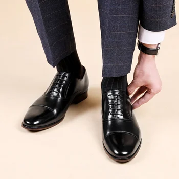 Mens formalno čevlji Pravega usnja, oxford čevlji za moške jutranje poroko moške brogues urad čevlji čipke moški moški čevlji 2020