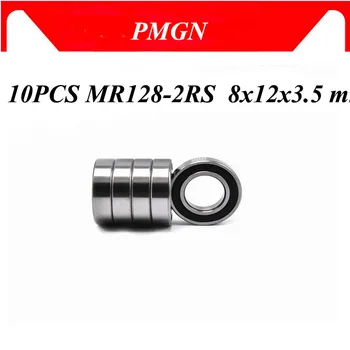 10PCS ABEC-5 MR128-2RS MR128 2RS MR128 RS MR128RS 8x12x3.5 mm tesnilo pokrova miniaturni Visoke kakovosti globoko groove kroglični ležaj