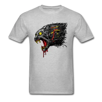 Cyber Panther 2018 Noro Moški T-shirt Črna Cool Majica 3D Cartoon Oblikovalec Skateboard Oblačila Bombaž Ulične Hip Hop