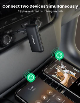 Razhroščevalne simbole za Bluetooth Sprejemnik za Avto, Prenosni Brezžični Bluetooth 5.0 Audio Adapter 3,5 mm Stereo Aux Izhod z Mikrofonom Hi-Fi