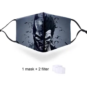 Dustproof Lobanja, Tiskanje 3D Maske za Obraz Stroj Dihanje Moški/Ženska, PM2.5 Oglje, Filter Papir Odraslih Ruesable Mehka Maska