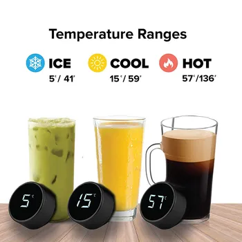 AliBeans iz Nerjavečega Jekla Smart Steklenico Vode, Puščanje Dokazilo, Dvojno Steno, Imejte Pijačo Hot & Cold, LCD Prikaz Temperature