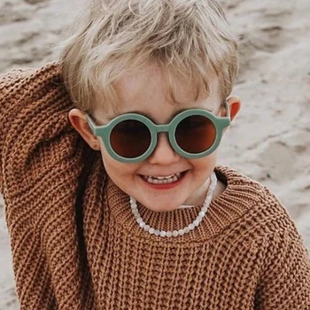 XojoX Letnik Krog Otroci sončna Očala v Modi Fantje Dekleta Prostem Odtenek Očala Dekorativni Otroška sončna Očala UV400