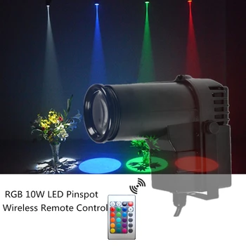 10W LED Žarometi/LED Spot Luči Za Disco Bar Steklo, Ogledalo Žogo /RGB LED Svetlobni Fazi Luči/Daljinski upravljalnik DJ LED Spot Osvetlitev