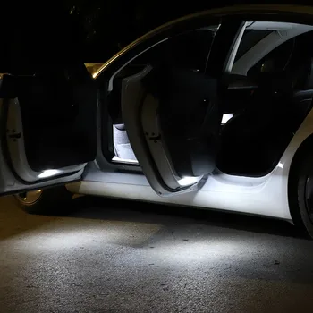 2pcs Avto LED Vrata Luči Trunk Boot Footwell Svetilke, Škatle za Rokavice Lučka svetila Za Tesla Model 3 X S-2018 Opremo