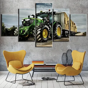 Sodobne art dekor les, okvir za plakat pralni traktorja kmetije Industrijsko kmetovanje umetnosti 5pcs platno umetnost plakata doma deccor 12x18 24x36