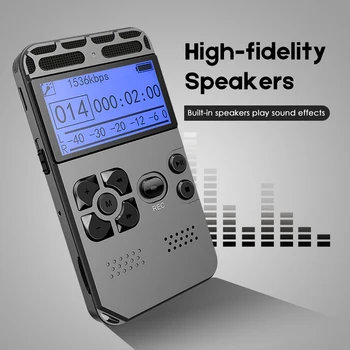 Digitalni Snemalnik zvoka Snemanje Zvoka Dictaphone MP3 LED Zaslon Glas Vključena Podpora 64 G Širitev Zmanjšanje Hrupa V35
