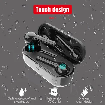TOMKAS Mini TWS Bluetooth Brezžične Slušalke Slušalke Freebud Touch Kontrole Šport Slušalke Z Dvojno Mikrofon Za Mobilni Telefon