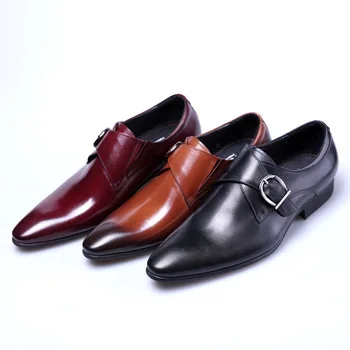 Visoka Kakovost Pravega Usnja Poslovni Moške Obleko Čevlje Retro Lakasto Usnje Točke toe Oxford Čevlji Za Moške velikosti Plus Velikost 39-48
