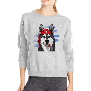 Pirat pes smešno hoodies dobre kakovosti udobno bombaž hoody ženske priložnostne puloverju oblačil za pomlad outwear bombažne trenirke